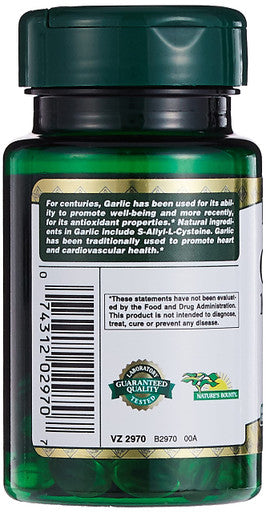Nature's Bounty Garlic Oil Softgels 1000 Mg