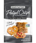 Snack Factory Pretzel Crisps Sea Salt & Cracked Pepper 7.2 Oz