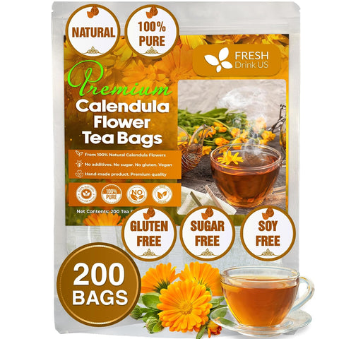 FreshDrinkUS, Premium 75 Mulberry Leaf Tea Bags, 100% Natural & Pure from Mulberry Leaves. Loose Leaf Herbal Tea. Made with Natural Material Tea Bags. No Sugar, No Caffeine, No Gluten, Vegan.