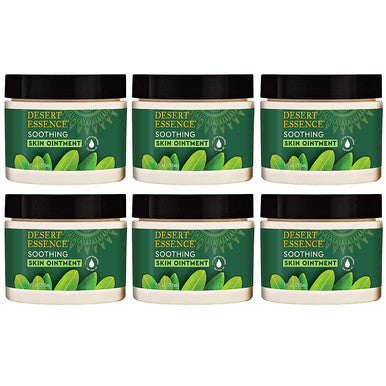 Desert Essence Tea Tree Oil Skin Ointment - 1 Fl Ounce - Pack of 6 - Jojoba & Lavender Essential Oils - Vitamin E - Sweet Almond Extract - Moisturizer For Dry Skin, Skin Irritations, Cuticles