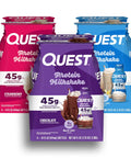 Quest Nutrition Chocolate Protein Shake, 45g Protein, 2g Sugar, 4g Net Carbs, Ready to Drink, Gluten Free, 12 Count | 45g Complete Protein, Ready to Drink, 4g Net Carbs, Gluten Free, Ultrafiltered Nonfat Milk, High Protein, 14 Fl Oz Bottles