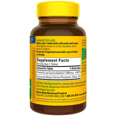Nature Made Vitamin B12 1000 Mcg Energy Supplement For Cellular Energy Support 160 Time Release Tablets 160 Day Supply (Pack Of 2)