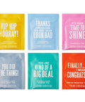 Thoughtfully Gourmet Congratulations Tea Set Tea Sampler Includes 6 Flavors of Tea with Congratulatory Quotes Set of 90