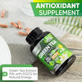 Built Nature Green Tea Extract Pills - Powerful Antioxidant Supplement - 98% Standardized Egcg 1000Mg For Natural Energy With Polyphenols - Gentle Caffeine - 120 Capsules