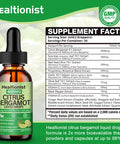 Healtionist 2 Packs 4000Mg Citrus Bergamot Liquid Drops - Cholesterol Lowering Supplement For Immune Support Anti-Aging Hight Cholesterol - Soursop Bitters Liquid High Absorption 4 Fl Oz