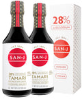 San-J - Gluten Free Tamari Soy Sauce with 28% Less Sodium - Specially Brewed - Made with 100% Soy - 20 oz. Bottle