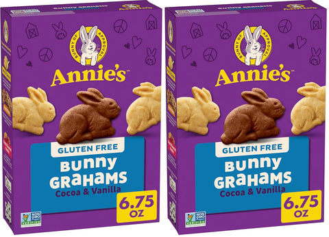Annie's Organic Friends Bunny Grahams, Chocolate Chip, Chocolate, and Honey Baked Graham Snacks, 11.25 oz