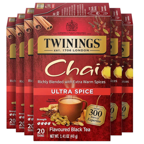 Twinings Lemon & Ginger, Caffeine-Free Herbal Tea Bags, 100 CT Box (1 Pack) | Spicy & Tangy, Ginger, Lemon Peel, Lemongrass, Blackberry Leaves, Soothe Digestion, 100 Foil Lined Individually Wrapped Bags