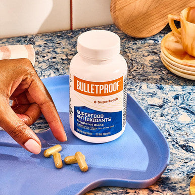Bulletproof Superfood Antioxidants Capsules, 120 Capsules, Supplement To Fight Free-Radicals And Support Healthy Aging, Polyphenol Blend, Packaging May Vary