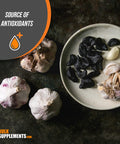 BulkSupplements Black Garlic Extract - Circulation Supplements - Black Garlic Supplement - Antioxidants Supplement - Garlic Supplements - Aged Garlic Extract (500 Grams - 1.1 lbs)