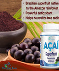 YUMMYVITE Acai Berry Capsules - 4:1 Acai Berry Extract - Equivalent To 2400Mg Per Capsule, Super Antioxidant, Acai Berry Cleanse, 60 Capsules