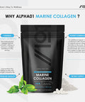 Marine Collagen 1000mg | 60 High Strength Capsules - Wild-Caught Type 1 Hydrolysed Marine Collagen Made with Vitamin C, E, B2, Zinc, Copper, Iodine & Hyaluronic Acid, by Alpha01AÃƒâ€šÃ‚Â®
