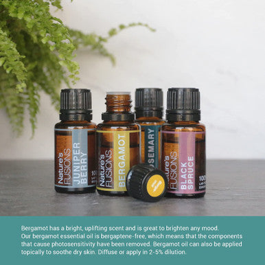 Nature s Fusions Bergamot Essential Oils for Brightening 15 mL