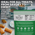 Sea Salt Superstore Flaky Sea Salt Hand Harvested Sea Salt Flakes Baja Fleur de Sel Flake Salt Gourmet Finishing Flaky Salt for Baking and Cooking 14 oz Bag