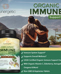 Sunergetic USDA Organic Immune Support Supplement ÃƒÂ¢Ã¢â€šÂ¬Ã¢â‚¬Å“ Organic Immune Health Supplement with Vitamin C Elderberry Astragalus Oregano Ginger Moringa & Garlic ÃƒÂ¢Ã¢â€šÂ¬Ã¢â‚¬Å“ Organic Immune System Support - 90 Immune Tablets