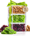 NUT CRAVINGS - Purim Mishloach Manot Dried Fruit & Mixed Nuts Gift Basket, Green Tower + Ribbon (12 Assortments) Ramadan Gifts Food Arrangement, Healthy Snack Care Package, Kosher