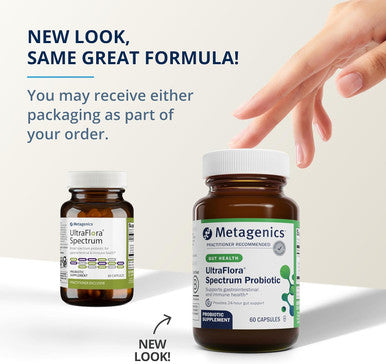 Metagenics UltraFlora Spectrum - Digestive & Immune Health Supplement - Daily Probiotic - Non-GMO & Gluten- - 60 Capsules