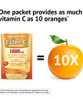American Health, Esterc Effervescent Powder Packets Natural 24 Hour Immune Support Supports Energy Metabolism With Electrolytes 1000 Mg Count Servings, Orange, 0.35 Ounce (Pack Of 21)