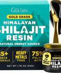Gya Labs Himalayan Shilajit Resin For Men 100 Servings - 85 Trace Minerals 75 Fulvic Acid For Energy & Immune Support - Max Potency Gold Grade No Heavy Metals Fit For Women