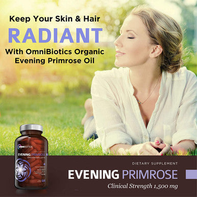Organic Evening Primrose Oil | Clinical Strength 1,500 mg | 10% GLA | Cold-Pressed, Non-GMO | Hormone Balance for Women | Menopause and PMS Relief | 120 Vegan softgel Capsules