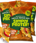 Simply Protein Tortilla Chips Restaurant Style Protein Chips Sea Salt (3Pack) 7g Protein 140 Calories Gluten Vegan Plant Based Protein Snacks Healthy Snacks 3 Bags 4.58oz (130g)