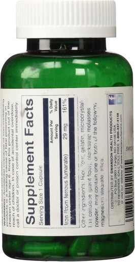 Swanson Blackstrap Molasses - Natural Iron Supplement Promoting Healthy Skin - Premium Wellness Formula - (120 Capsules 29mg Each)