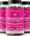 Eu Natural Metabolism for Her 3-pack Bundle - Weight Loss Pills for Women - Appetite Suppressant Fat Burner Metabolism Booster - Combat Cravings & Lose Belly Fat - Berberine Chromium Picolinate & Guarana