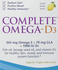 Nordic Naturals Complete Omega-D3, 565mg Lemon - 120 Softgels, 120 Capsules