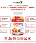 Renew Actives Kids Multivitamins Gummies For Good Health & Wellness - Promotes Healthy Hair, Nail, Skin, Eyesight, Bones, Teeth, & Gums - 60 Gummies