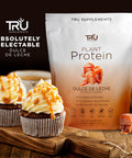 TRU Supplements Plant Based Protein Powder BCAA EAA 20g Vegan Brown Rice & Pea Protein 100 Calories 27 Vitamins No Artificial Flavors 25 Servings 25 Servings (Dulce De Leche)