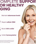 Healthycell Telomere Length Supplement - Anti-Aging Telomere Lengthening Supplements With Phytonutrients & Vitamins For Cellular Health - Ac-11 Astragalus & Resveratrol - 30 Capsules