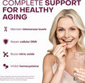Healthycell Telomere Length Supplement - Anti-Aging Telomere Lengthening Supplements With Phytonutrients & Vitamins For Cellular Health - Ac-11 Astragalus & Resveratrol - 30 Capsules