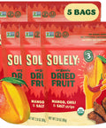 SOLELY Organic Dried Mango Strips with Chili and Salt (2.8 oz Resealable Bags Pack of 8) Real Fresh Fruit Healthy Snacks for Adults & Kids Non GMO Vegan Snacks Shelf Stable 8 Bags (22.4 oz)