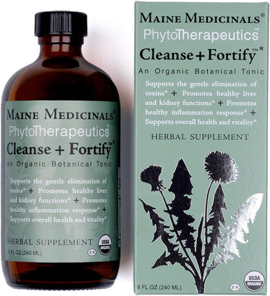 Maine Medicinals Cleanse Fortify Organic Liver Detox and Kidney Cleanse with Adaptogens USDA Certified Organic