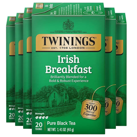 Twinings Lemon & Ginger, Caffeine-Free Herbal Tea Bags, 100 CT Box (1 Pack) | Spicy & Tangy, Ginger, Lemon Peel, Lemongrass, Blackberry Leaves, Soothe Digestion, 100 Foil Lined Individually Wrapped Bags