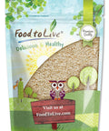 Food to Live - Hulled Sesame Seeds, 4 Pounds Whole Raw White Sesame Seeds, Kosher and Vegan, Unroasted, Bulk Sesame. High in Magnesium, Iron, and Calcium.