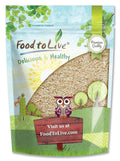 Food to Live - Hulled Sesame Seeds, 4 Pounds Whole Raw White Sesame Seeds, Kosher and Vegan, Unroasted, Bulk Sesame. High in Magnesium, Iron, and Calcium.