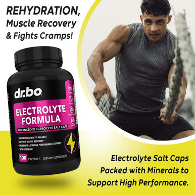 Electrolyte Pills Supplement Salt Tablets - Electrolytes Capsules With Potassium, Magnesium, Sodium, Chloride, Calcium Replacement For Keto, Cramps & Rehydration Salts Supplements - 100 Hydration Caps