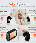 Klugpop Knee Massager With Heat For Pain Relief V5.0[2026 Upgraded] - Electric Cordless Heated Knee Brace With 6 Heat Levels And 3 Vibration Massage Mode For Men Women (Black ) 2Pack