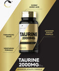Carlyle Taurine 2000Mg | 60 Caplets | Vegetarian, Non-Gmo,And Gluten Free Supplement | Advanced Athlete Formula