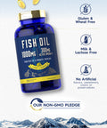 Fish Oil 1000Mg | 300Mg Omega 3 | 250 Count | Non-Gmo And Gluten Free Supplement