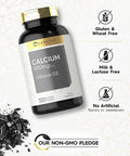 Calcium | 1200mg | with Vitamin D3 | 300 Tablets | Vegetarian, Non-GMO, and Gluten Free | by Carlyle