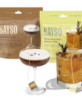 SAYSO Variety Pack | Skinny Mix: Spicy Margarita, Cardamom Paloma, Hibiscus Cosmopolitan & Honey Rosemary Moscow Mule - Craft Cocktail & Mocktail Mixers (Low-Calorie & Low Sugar), 8-Pack Assorted