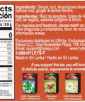 Hyleys Natural Ginger & Lemon Flavor Herbal Tea - 20 Tea Bags (Caffeine Gmo Gluten Dairy Sugar & 100% Natural Decaf)