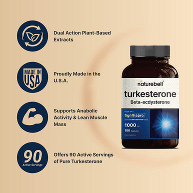 Turkesterone Supplement 500Mg Plus Beta Ecdysterone 1000Mg 180 Capsules 2 In 1 Support Ajuga Turkestanic Extract 10 Infused With Hydroxypropylbetacyclodexrin Highly Bioavailable Plant Based