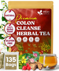 FreshDrinkUS, Premium 120 Mulberry Leaf Tea Bags, 100% Natural & Pure from Mulberry Leaves. Loose Leaf Herbal Tea. Made with Natural Material Tea Bags. No Sugar, No Caffeine, No Gluten, Vegan.