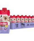 SlimFast Protein Shake, Strawberry- 20g Protein, Meal Replacement Shake Ready to Drink, High Protein with Low Carb and Low Sugar, 24 Vitamins and Minerals, 12 Count (Pack of 1) (Packaging May Vary)