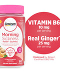 Centrum Morning Sickness Relief Gummies Citrus Ginger Flavor - 60 Count Up To 60 Day Supply