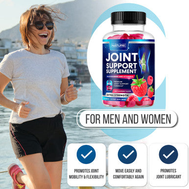 Built Nature Joint Support Gummies - Advanced Glucosamine Gummy Supplement With Vitamin E, High Potency Antioxidant & Inflammatory Response, Comfort For Back, Knees, Hands, Non Gmo, 60 Extended Delivery Gummies