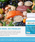 EZ Melts Dissolvable Multivitamin Without Iron 18 Vitamins & Minerals Including Vitamin A Biotin Vitamin B12 Vitamin C Vitamin D3 Zinc and More Sugar-Free 1-Month Supply